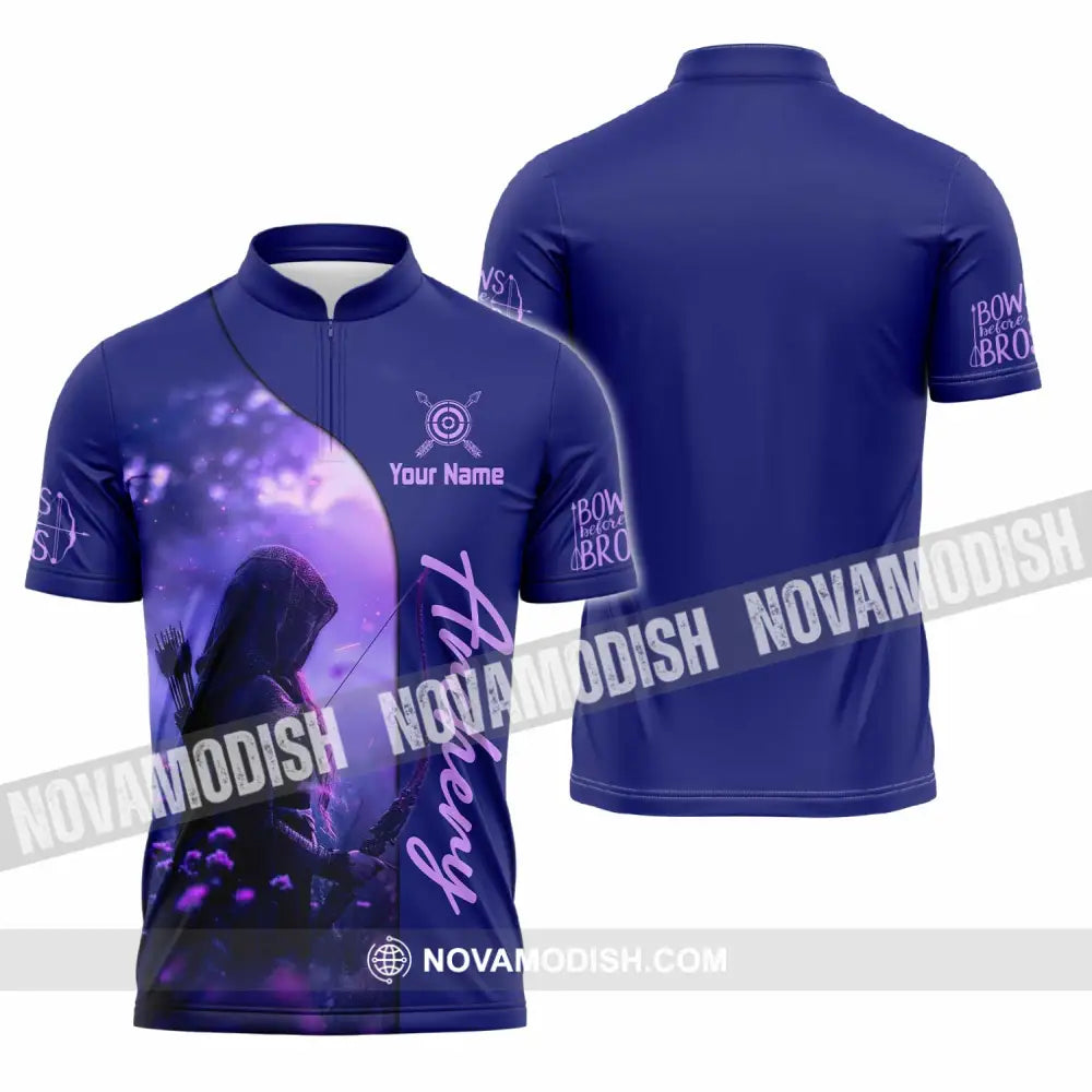 Unisex Shirt - Custom Archery Shirt - Zipper Polo Shirt / S - T-shirt