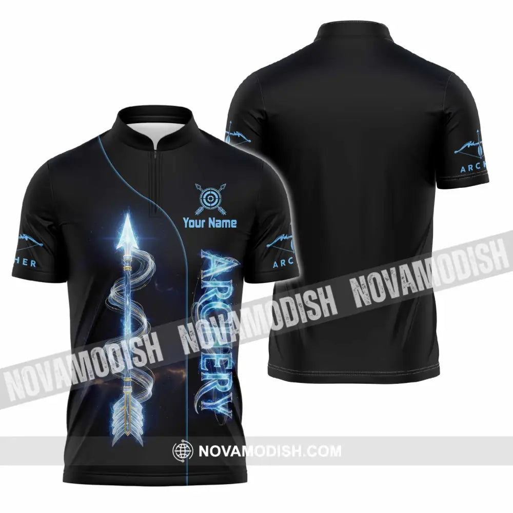 Unisex Shirt - Custom Archery Shirt - Zipper Polo Shirt / S - T-shirt