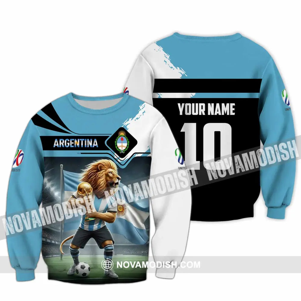 Unisex Shirt - Custom Argentina 3D Shirt Long Sleeve / S T-shirt