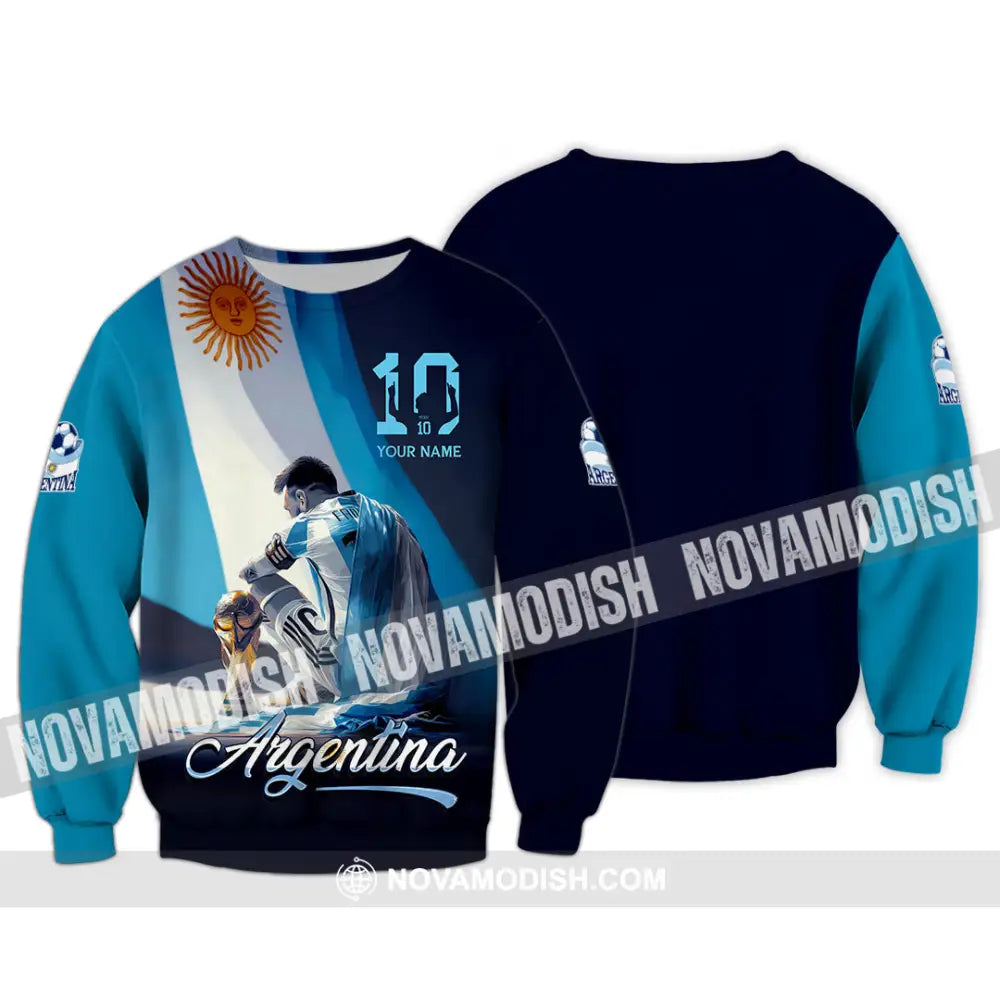 Unisex Shirt - Custom Argentina 3D Shirt Long Sleeve / S T-shirt