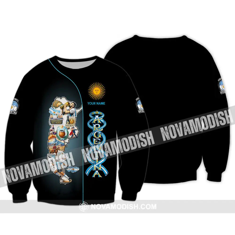 Unisex Shirt - Custom Argentina 3D Shirt Long Sleeve / S T-shirt
