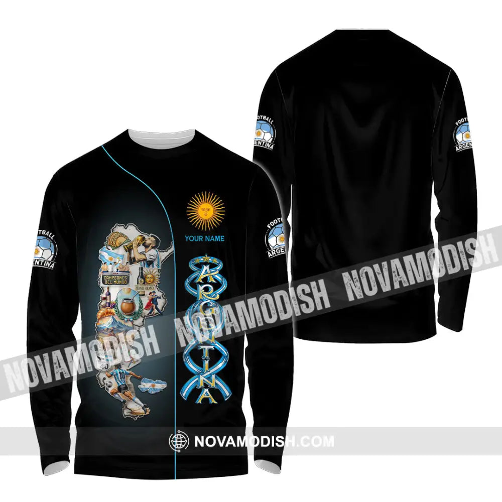 Unisex Shirt - Custom Argentina 3D Shirt Long Sleeve Shirt / S T-shirt