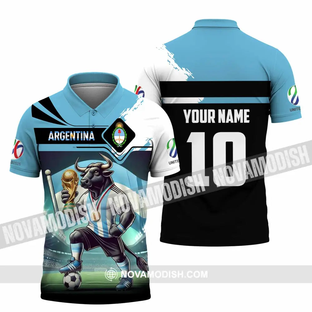 Unisex Shirt - Custom Argentina 3D Shirt Polo Shirt / S T-shirt