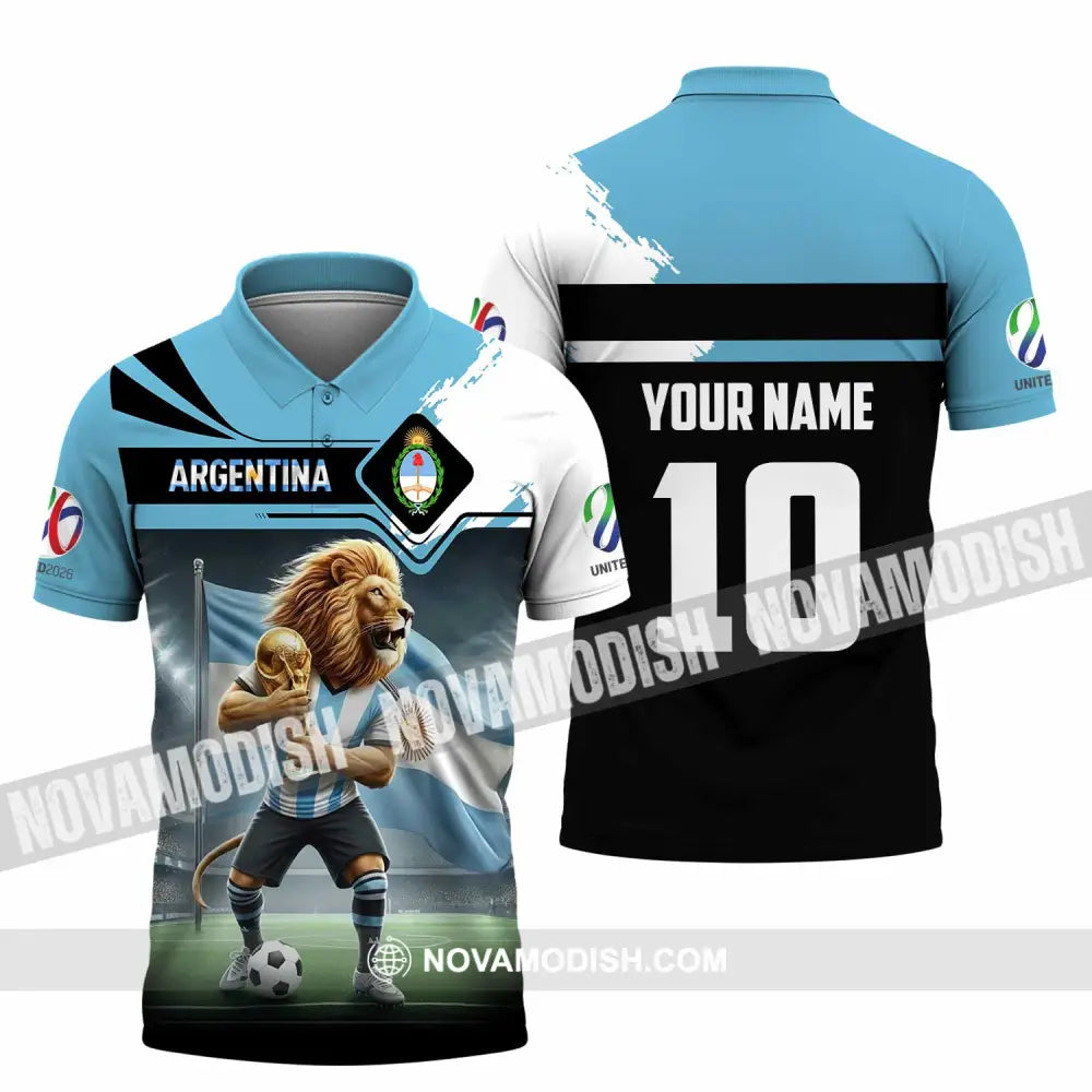 Unisex Shirt - Custom Argentina 3D Shirt Polo Shirt / S T-shirt