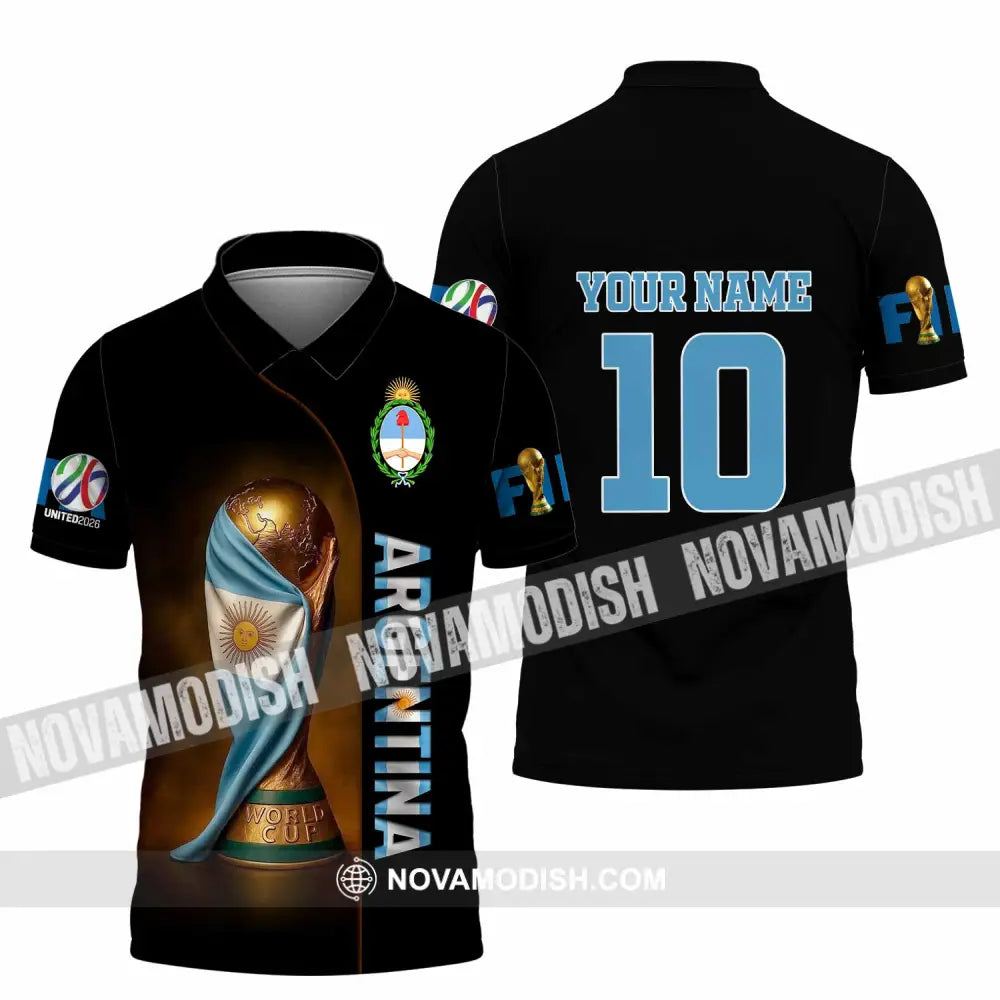 Unisex Shirt - Custom Argentina 3D Shirt Polo Shirt / S T-shirt