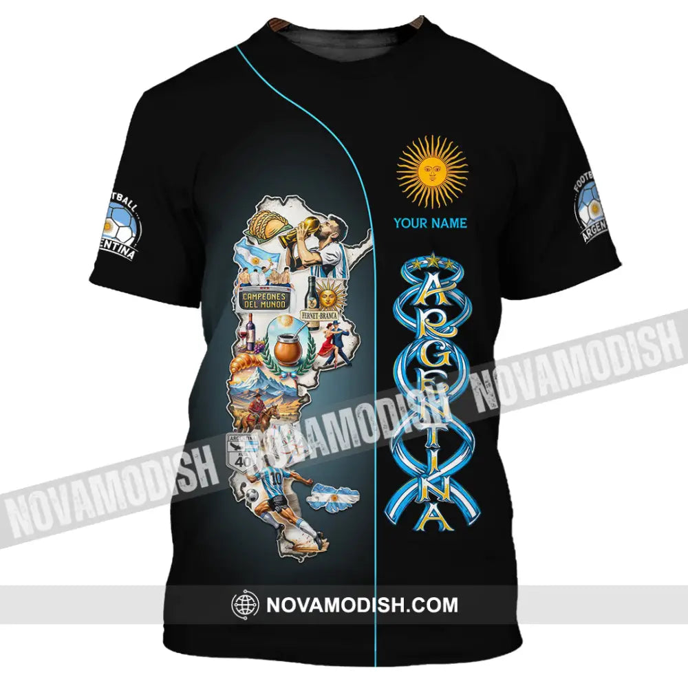 Unisex Shirt - Custom Argentina 3D Shirt T-Shirt / S T-shirt