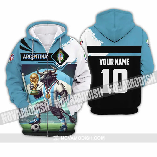 Unisex Shirt - Custom Argentina 3D Shirt Zipper Hoodie / S T-shirt