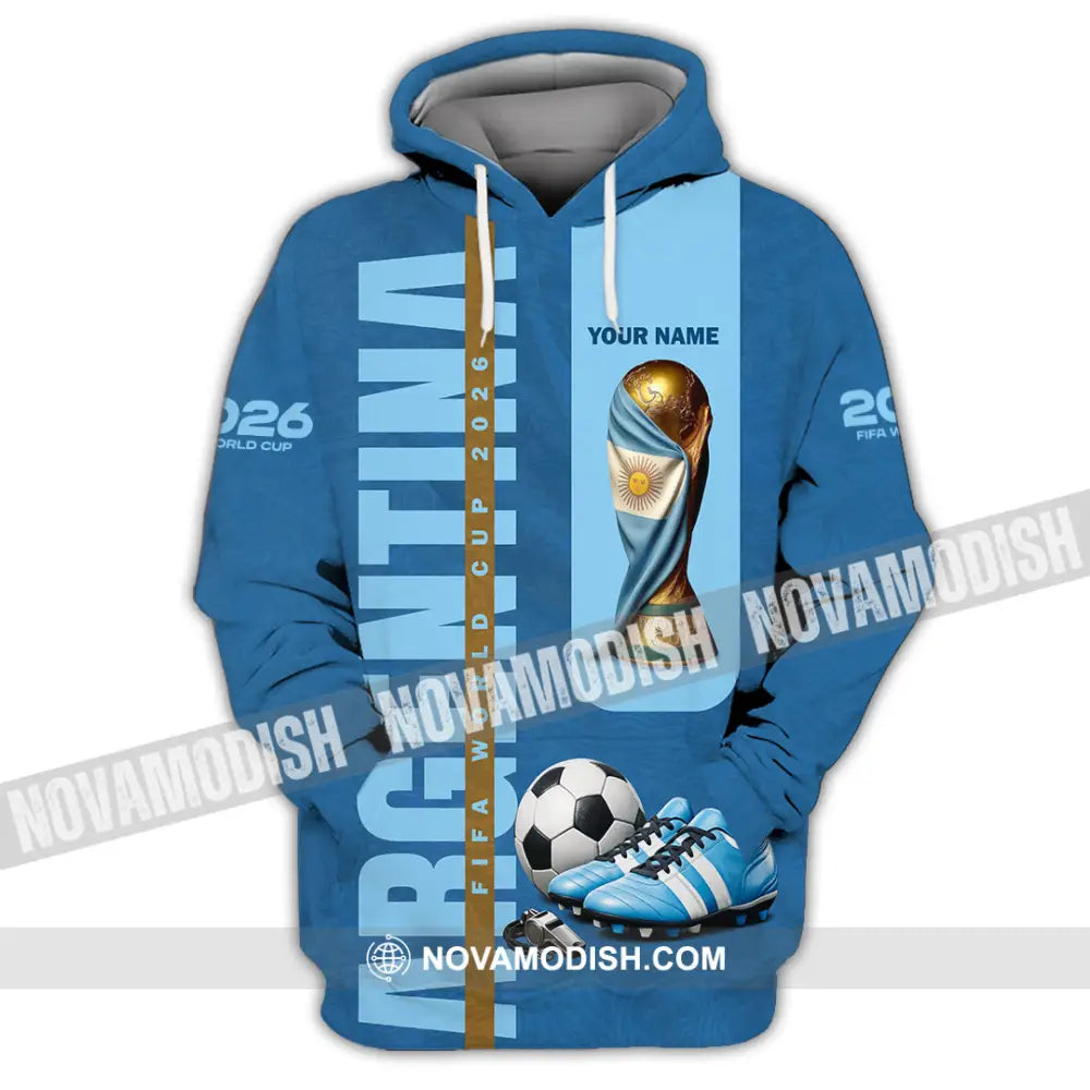 Unisex Shirt - Custom Argentina World Cup 2026 3D Shirt Hoodie / S T-shirt