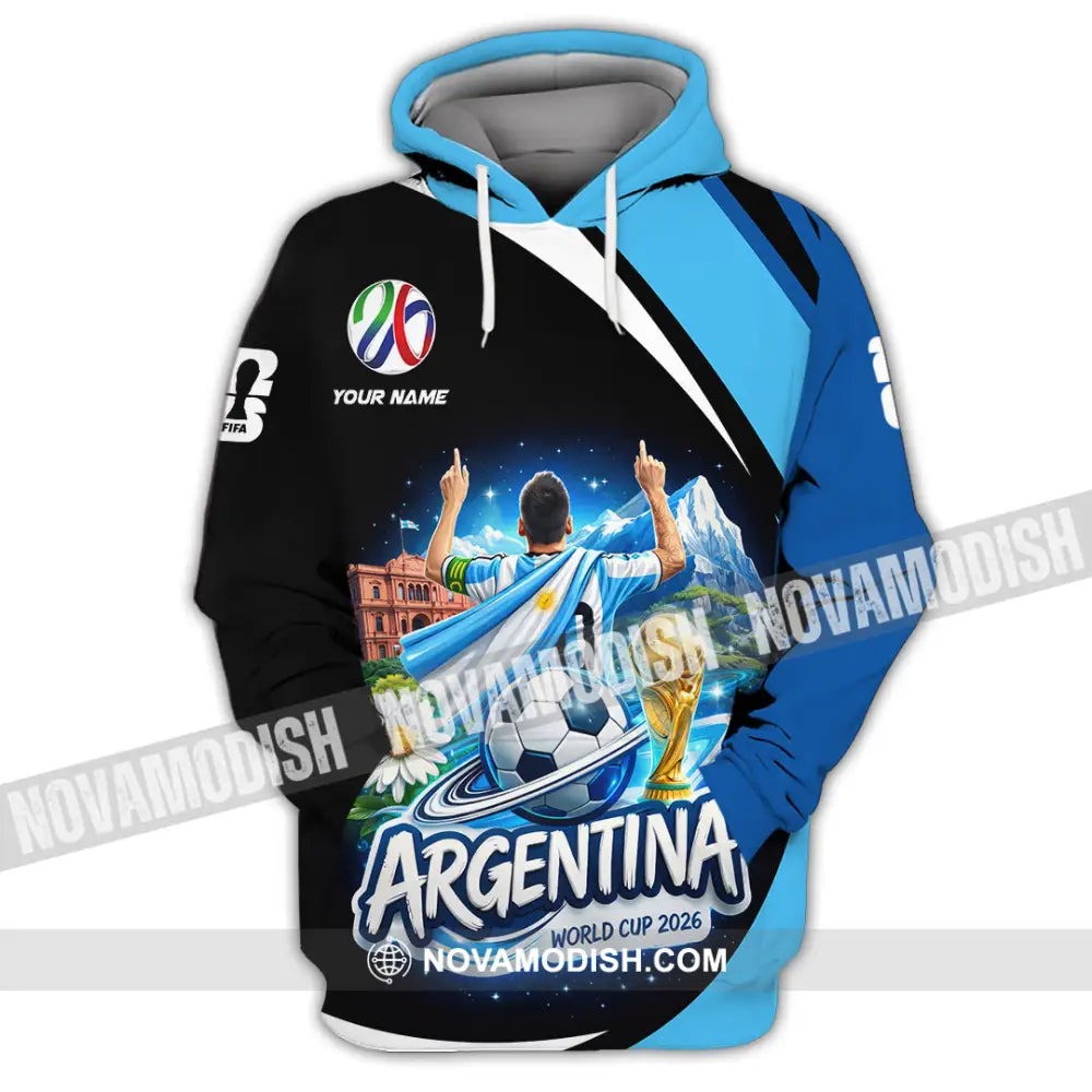 Unisex Shirt - Custom Argentina World Cup 2026 2026 3D Shirt - Hoodie / S - T-shirt