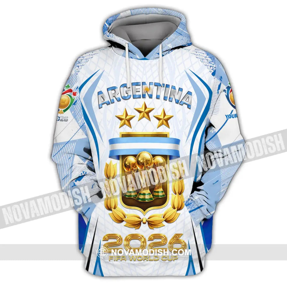 Unisex Shirt - Custom Argentina World Cup 2026 3D Shirt Hoodie / S T-shirt