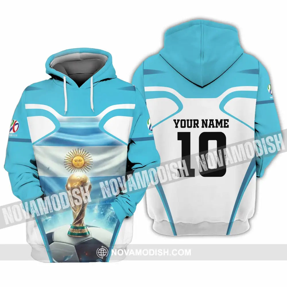 Unisex Shirt - Custom Argentina World Cup 2026 3D Shirt Hoodie / S T-shirt