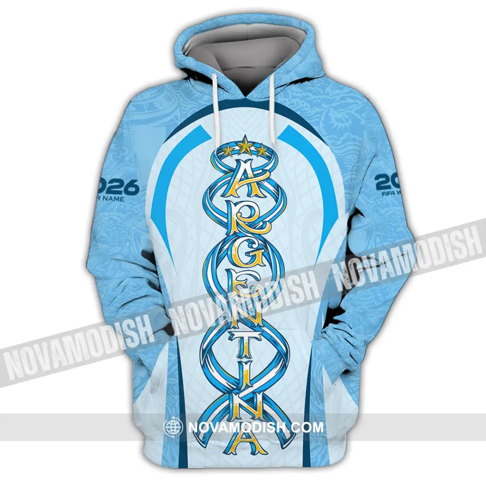 Unisex Shirt - Custom Argentina World Cup 2026 3D Shirt Hoodie / S T-shirt