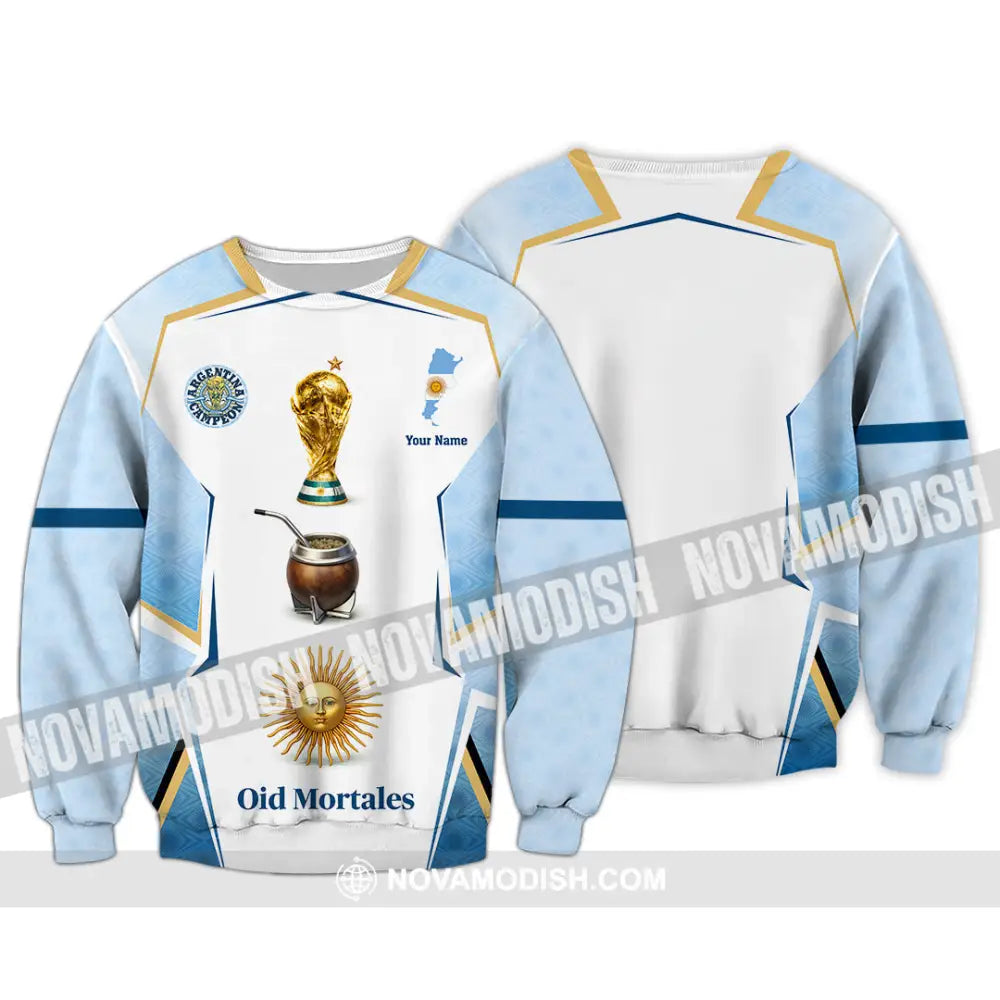 Unisex Shirt - Custom Argentina World Cup 2026 3D Shirt - Long Sleeve / S - T-shirt