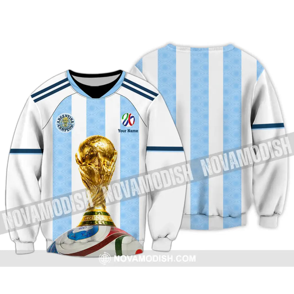 Unisex Shirt - Custom Argentina World Cup 2026 3D Shirt - Long Sleeve / S - T-shirt