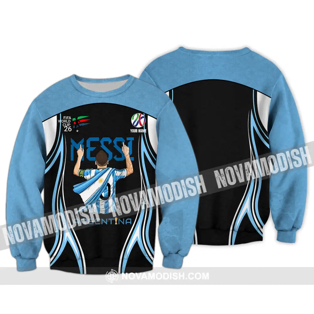 Unisex Shirt - Custom Argentina World Cup 2026 3D Shirt Long Sleeve / S T-shirt