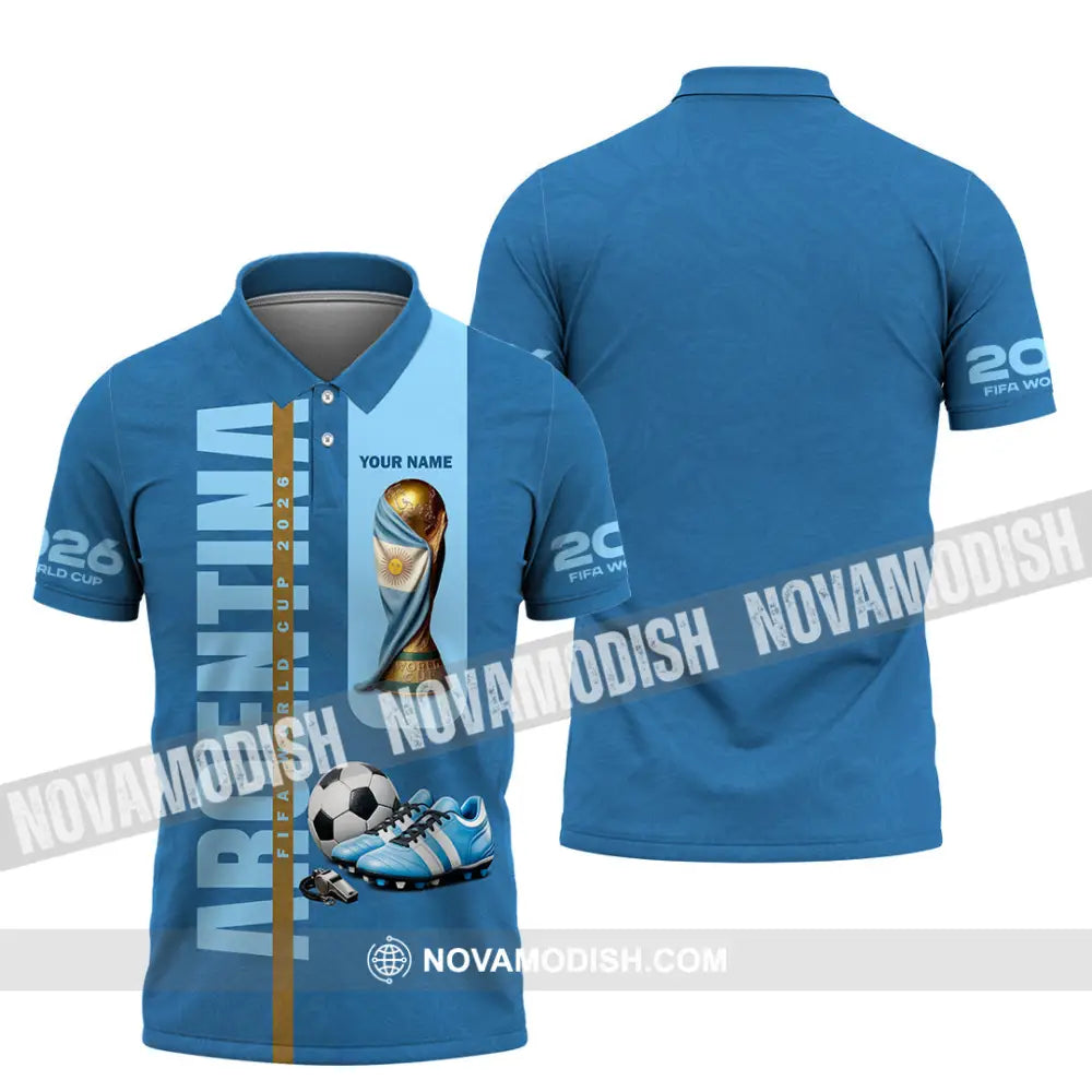 Unisex Shirt - Custom Argentina World Cup 2026 3D Shirt Polo Shirt / S T-shirt