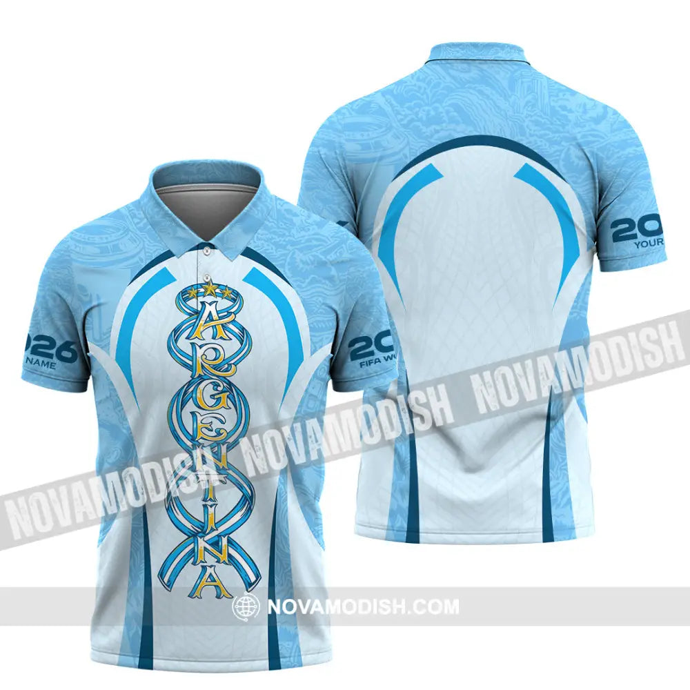 Unisex Shirt - Custom Argentina World Cup 2026 3D Shirt Polo Shirt / S T-shirt