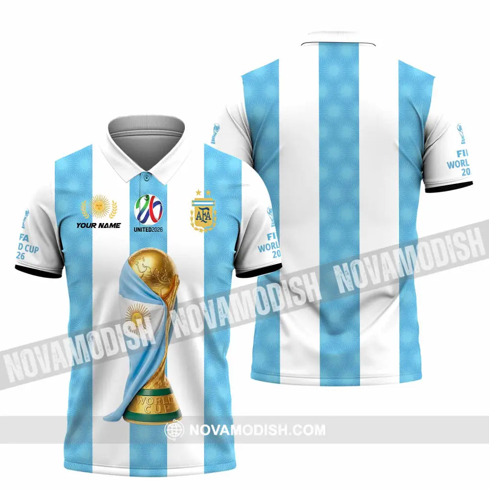 Unisex Shirt - Custom Argentina World Cup 2026 3D Shirt - Polo Shirt / S - T-shirt
