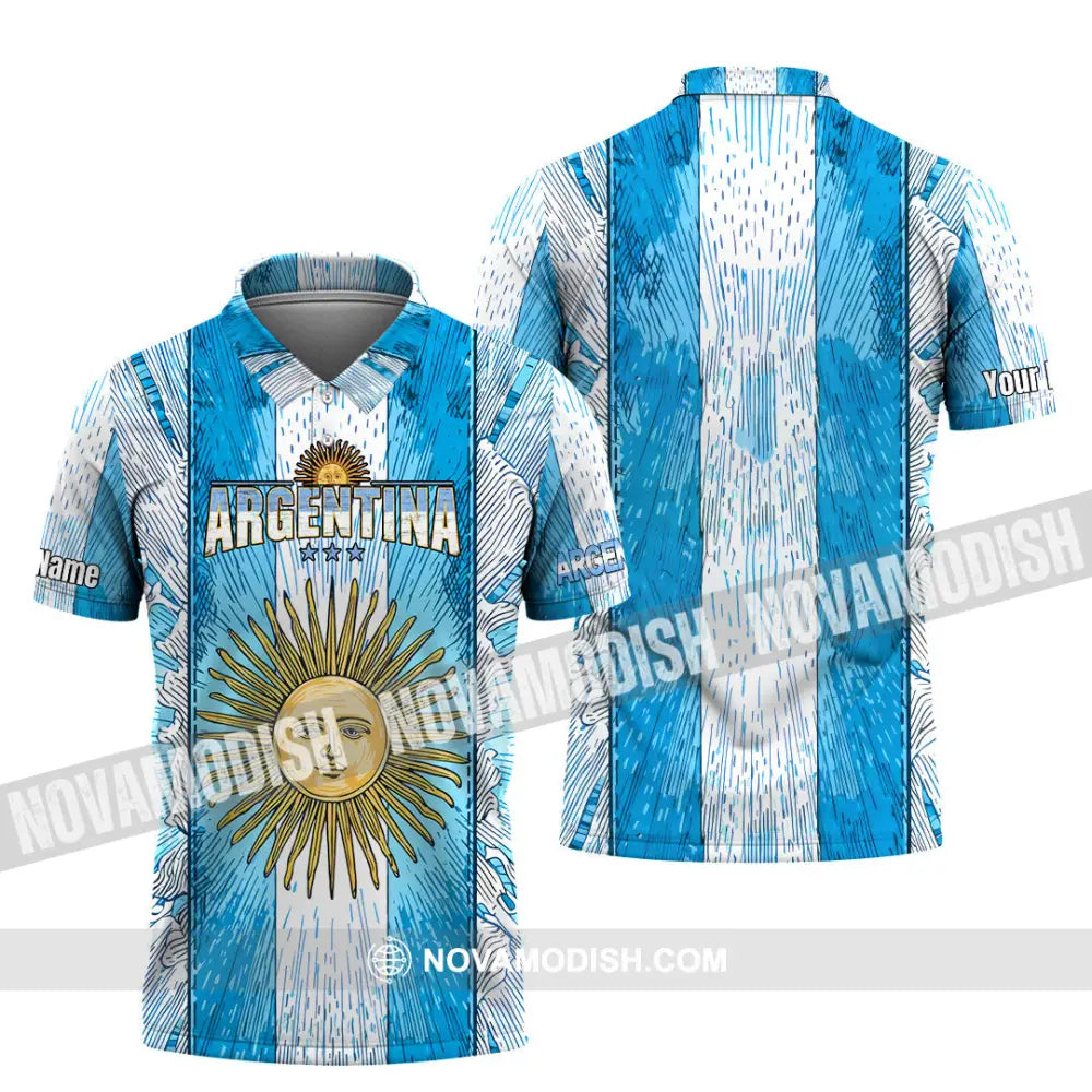 Unisex Shirt - Custom Argentina World Cup 2026 3D Shirt Polo Shirt / S T-shirt