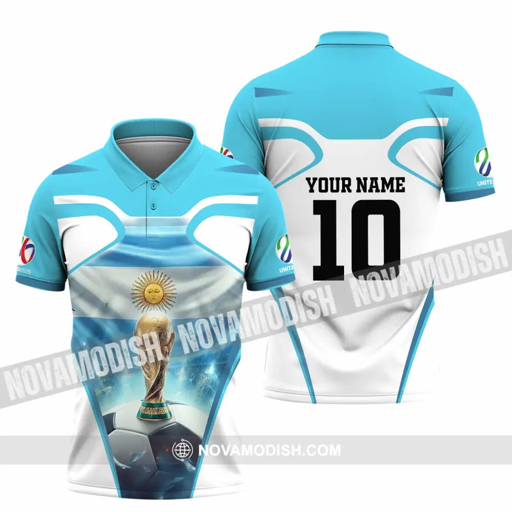 Unisex Shirt - Custom Argentina World Cup 2026 3D Shirt Polo Shirt / S T-shirt