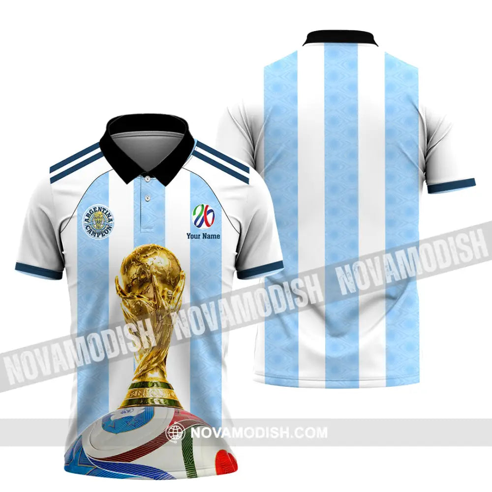 Unisex Shirt - Custom Argentina World Cup 2026 3D Shirt - Polo Shirt / S - T-shirt