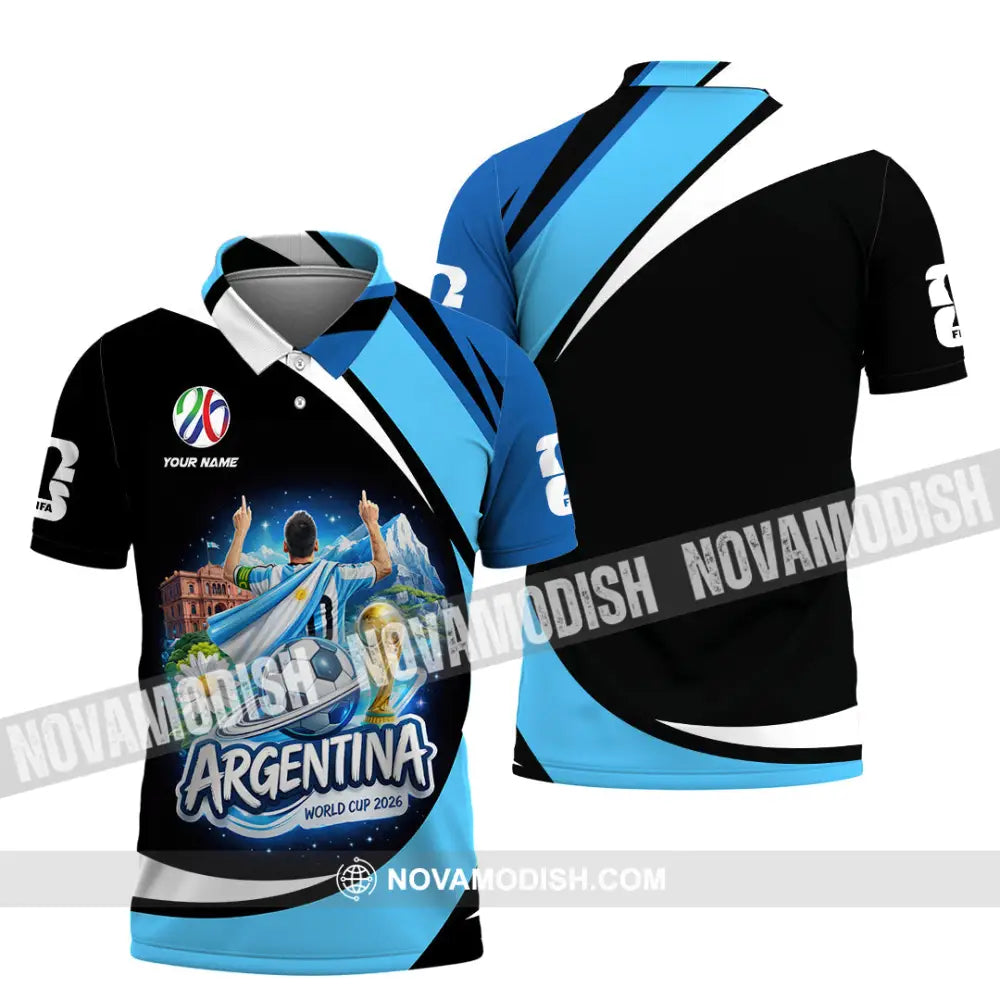 Unisex Shirt - Custom Argentina World Cup 2026 2026 3D Shirt - Polo Shirt / S - T-shirt