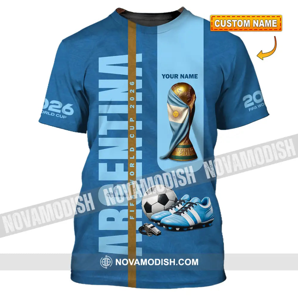 Unisex Shirt - Custom Argentina World Cup 2026 3D Shirt T-shirt