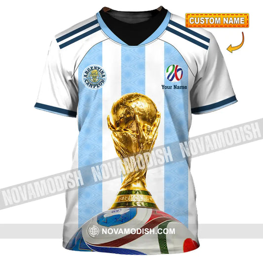 Unisex Shirt - Custom Argentina World Cup 2026 3D Shirt - T-shirt