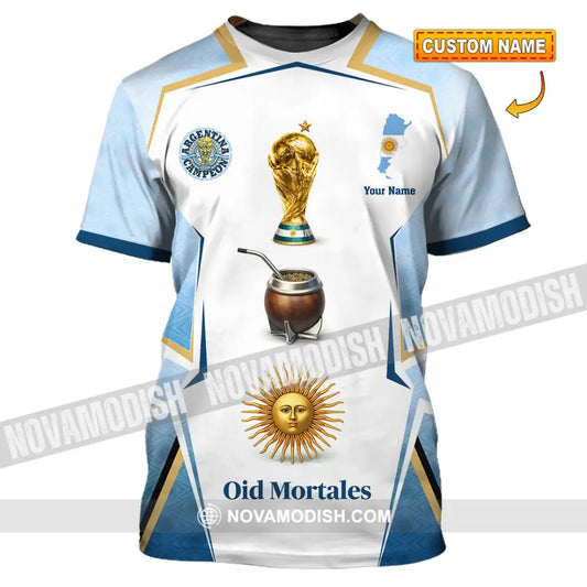 Unisex Shirt - Custom Argentina World Cup 2026 3D Shirt - T-shirt