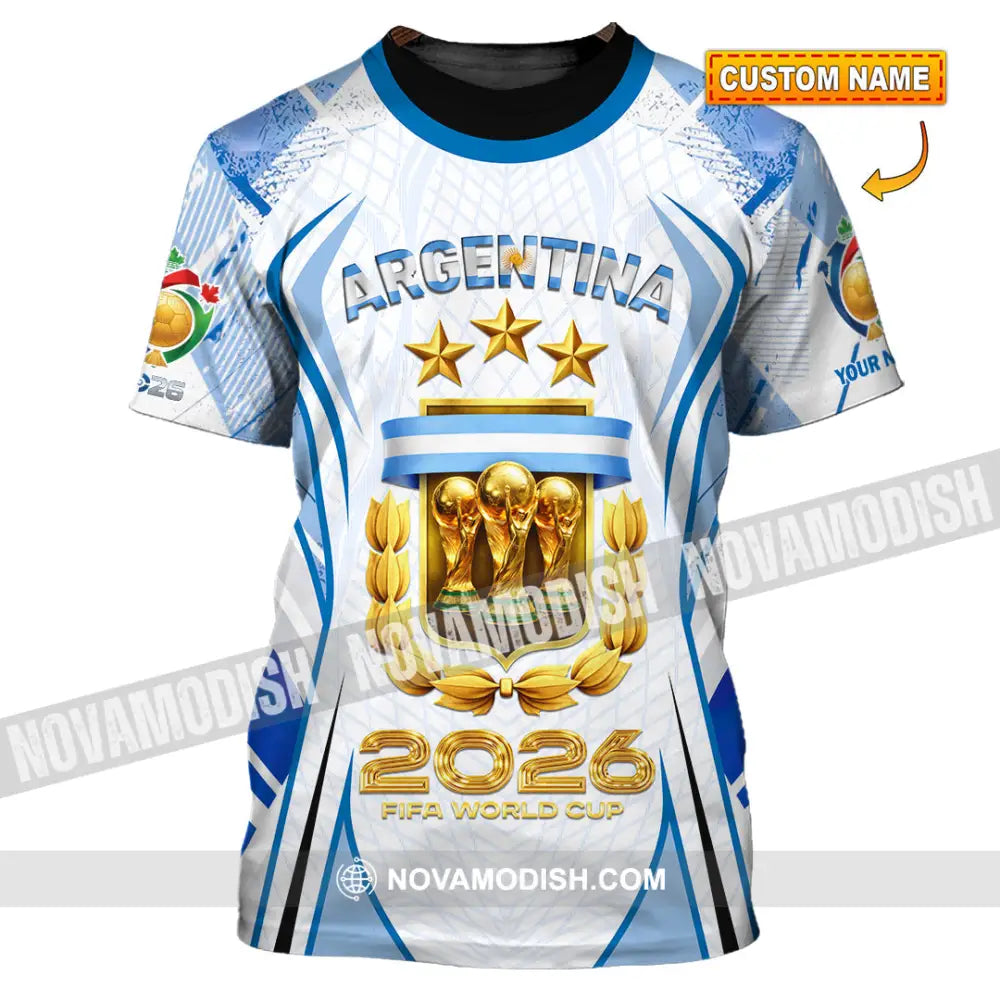 Unisex Shirt - Custom Argentina World Cup 2026 3D Shirt T-shirt