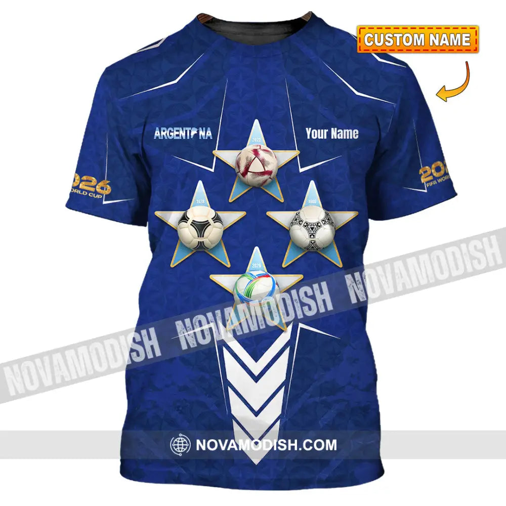 Unisex Shirt - Custom Argentina World Cup 2026 3D Shirt T-shirt