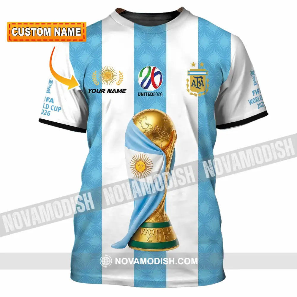 Unisex Shirt - Custom Argentina World Cup 2026 3D Shirt - T-shirt