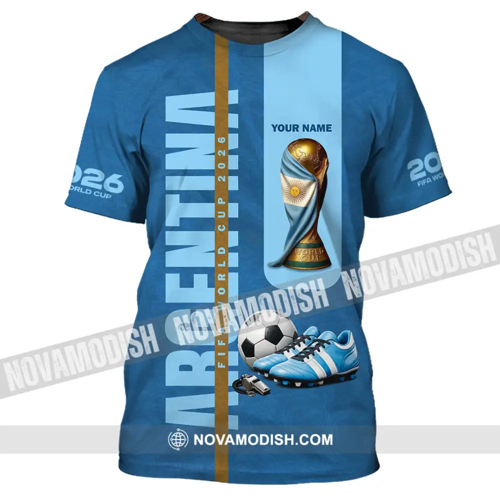 Unisex Shirt - Custom Argentina World Cup 2026 3D Shirt T-Shirt / S T-shirt