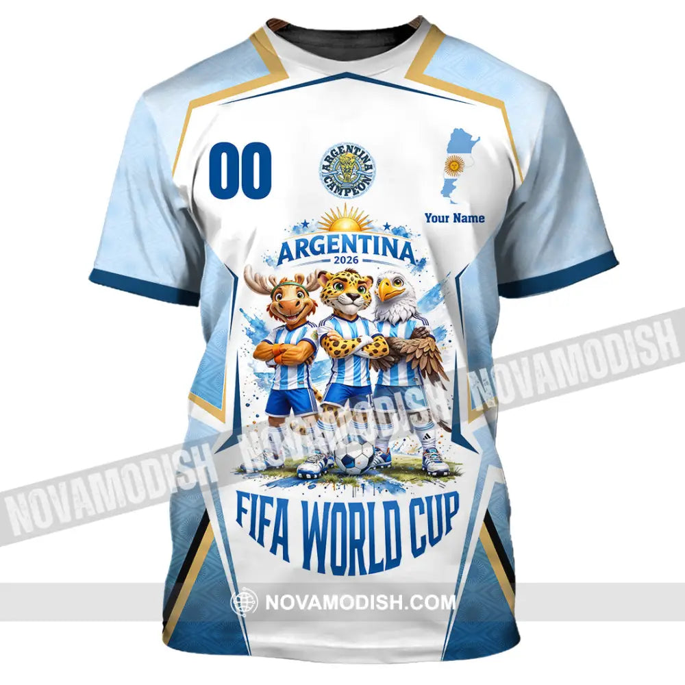 Unisex Shirt - Custom Argentina World Cup 2026 3D Shirt - T-Shirt / S - T-shirt