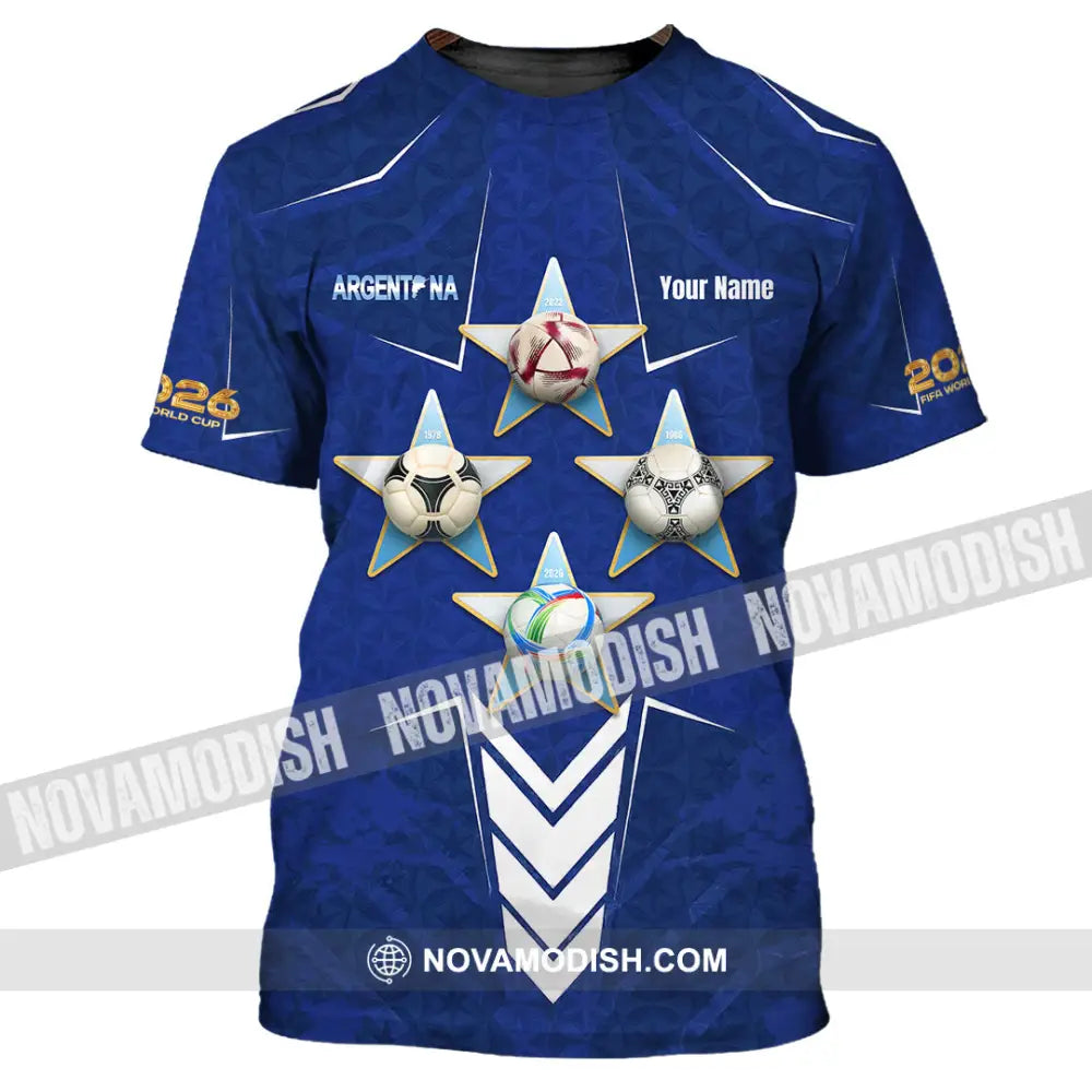 Unisex Shirt - Custom Argentina World Cup 2026 3D Shirt T-Shirt / S T-shirt