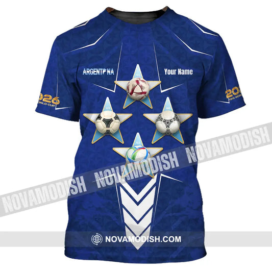 Unisex Shirt - Custom Argentina World Cup 2026 3D Shirt T-Shirt / S T-shirt
