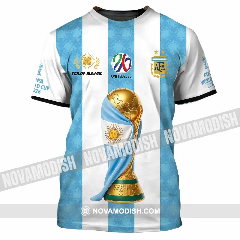 Unisex Shirt - Custom Argentina World Cup 2026 3D Shirt - T-Shirt / S - T-shirt