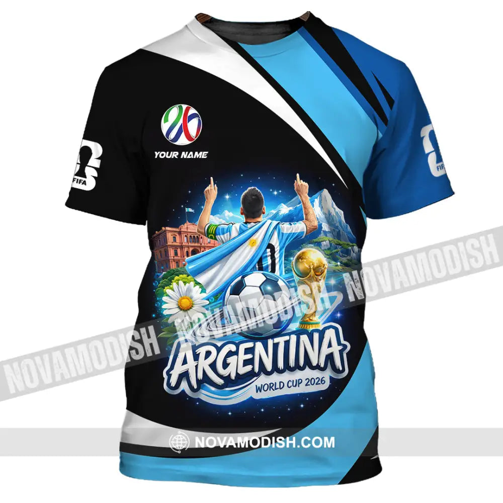 Unisex Shirt - Custom Argentina World Cup 2026 2026 3D Shirt - T-Shirt / S - T-shirt