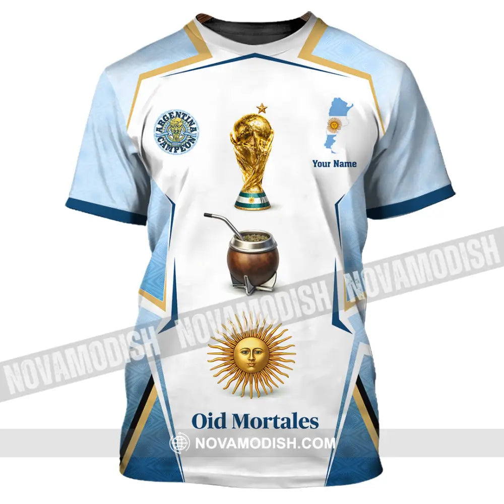 Unisex Shirt - Custom Argentina World Cup 2026 3D Shirt - T-Shirt / S - T-shirt