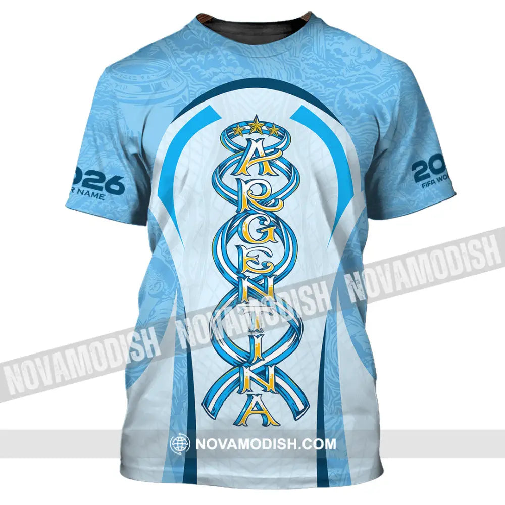 Unisex Shirt - Custom Argentina World Cup 2026 3D Shirt T-Shirt / S T-shirt