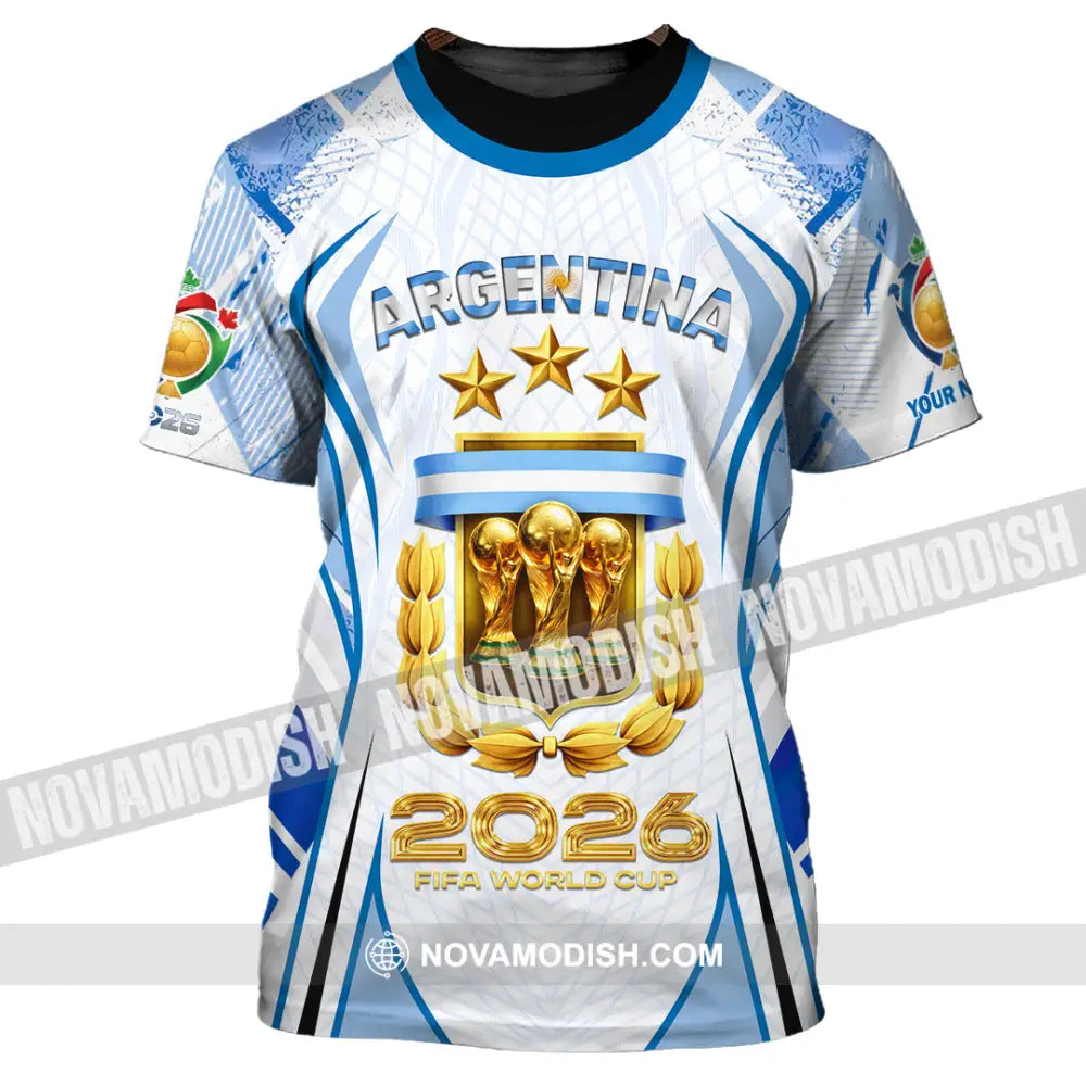 Unisex Shirt - Custom Argentina World Cup 2026 3D Shirt T-Shirt / S T-shirt