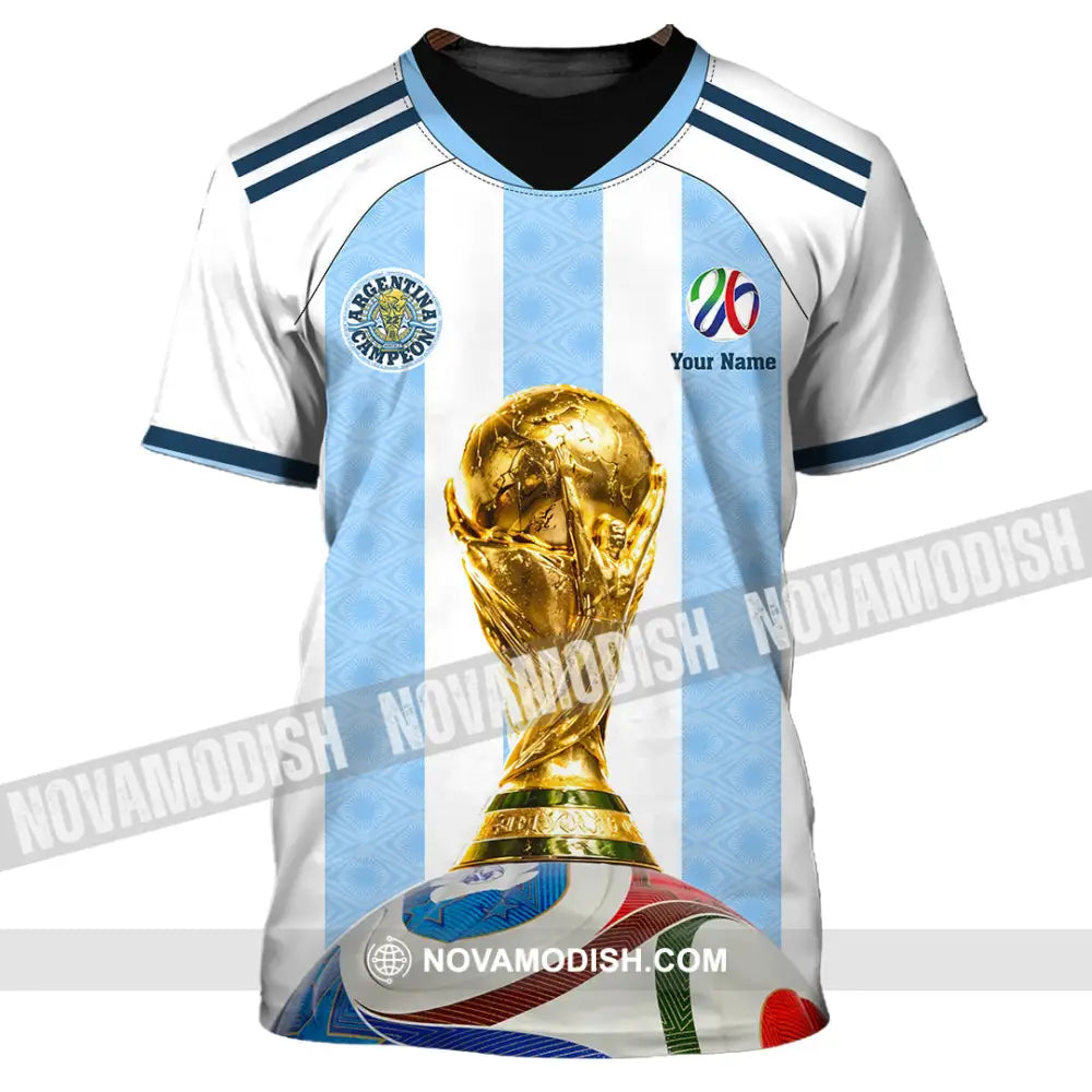 Unisex Shirt - Custom Argentina World Cup 2026 3D Shirt - T-Shirt / S - T-shirt