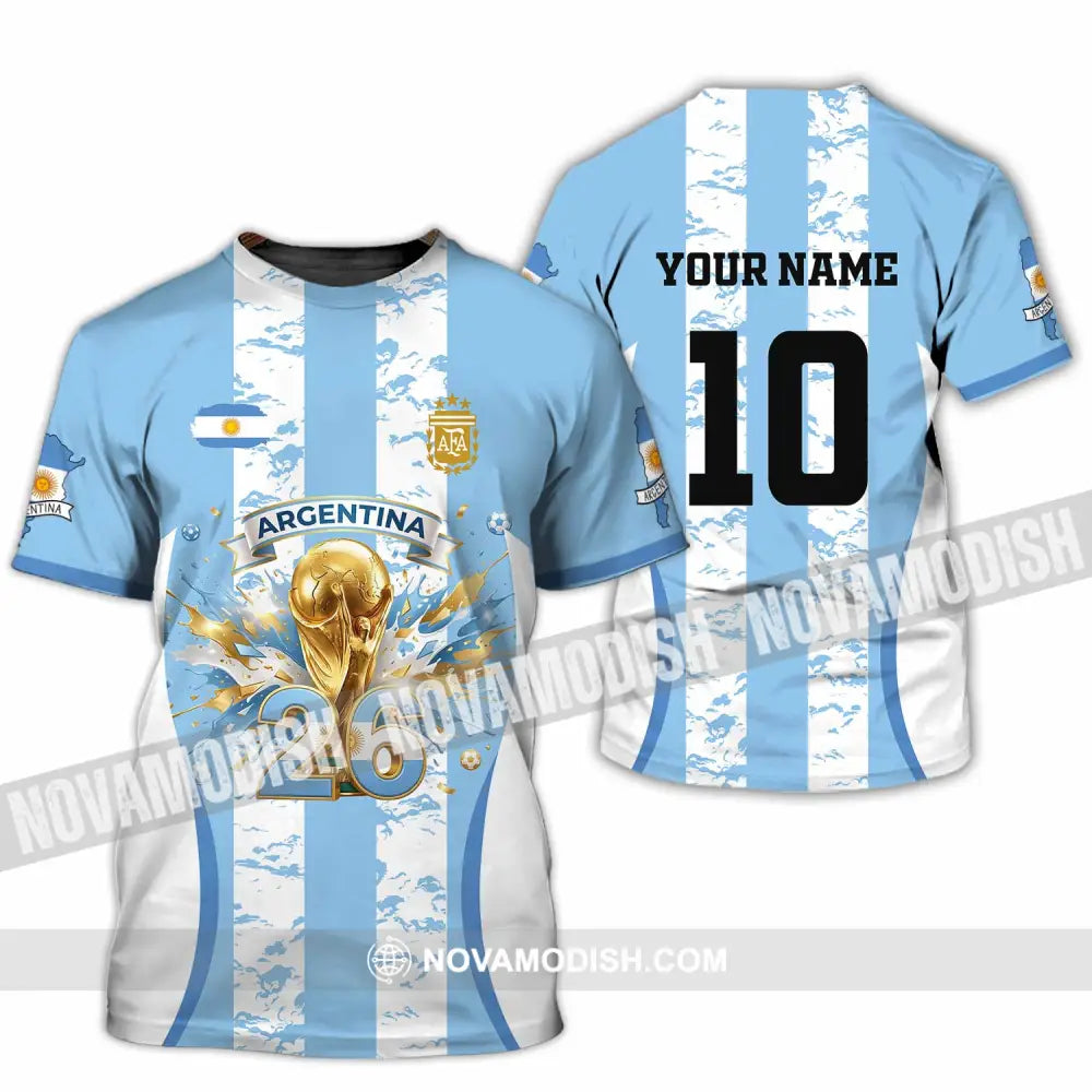 Unisex Shirt - Custom Argentina World Cup 2026 3D Shirt T-Shirt / S T-shirt