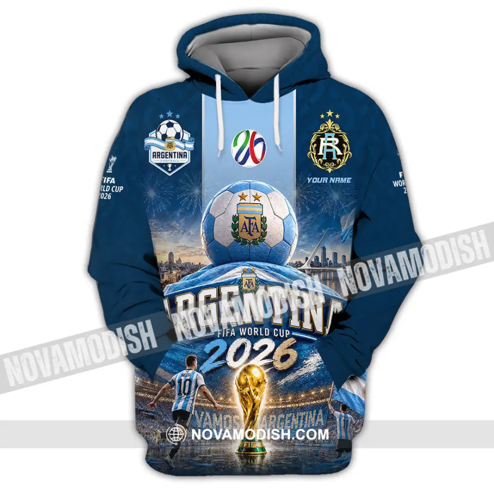 Unisex Shirt - Custom Argentina World Cup 2026 Shirt - Hoodie / S - T-shirt