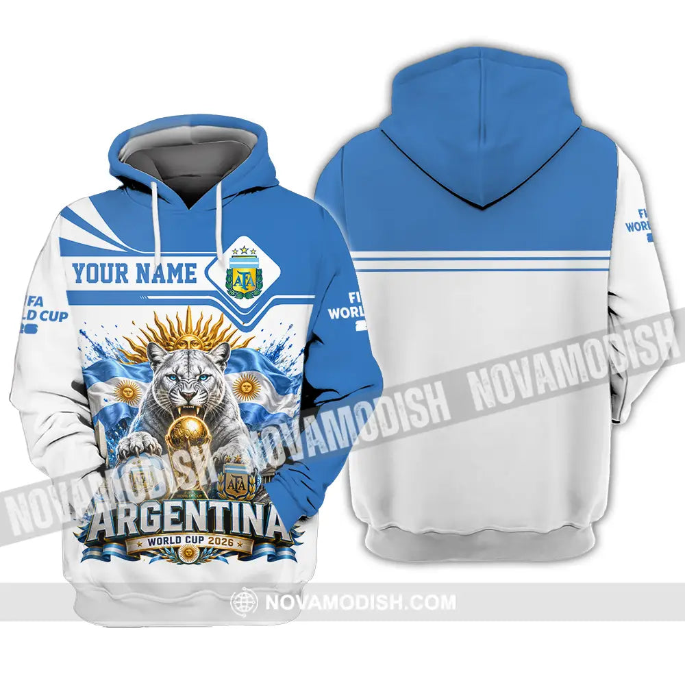 Unisex Shirt - Custom Argentina World Cup 2026 Shirt - Hoodie / S - T-shirt