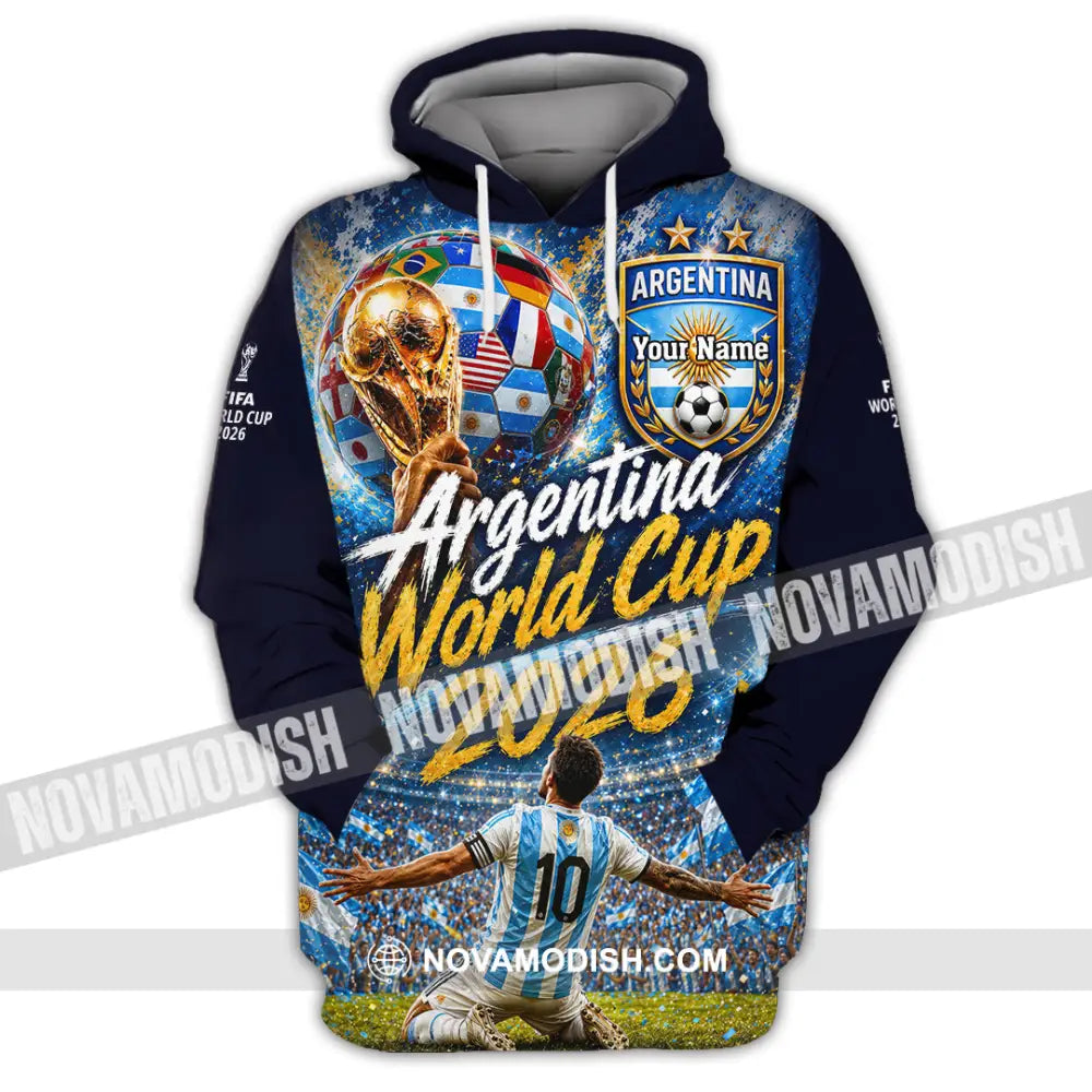 Unisex Shirt - Custom Argentina World Cup 2026 Shirt - Hoodie / S - T-shirt