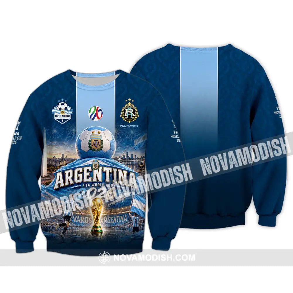 Unisex Shirt - Custom Argentina World Cup 2026 Shirt - Long Sleeve / S - T-shirt