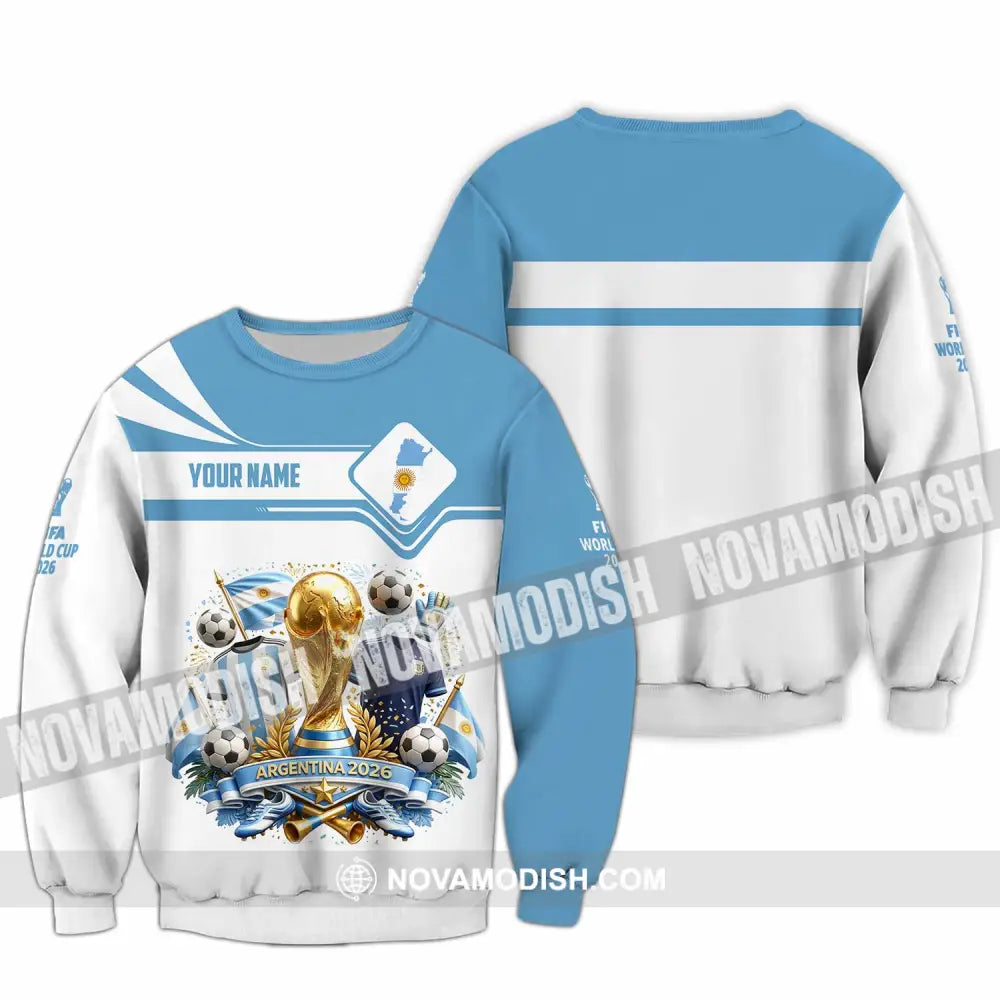 Unisex Shirt - Custom Argentina World Cup 2026 Shirt - Long Sleeve / S - T-shirt