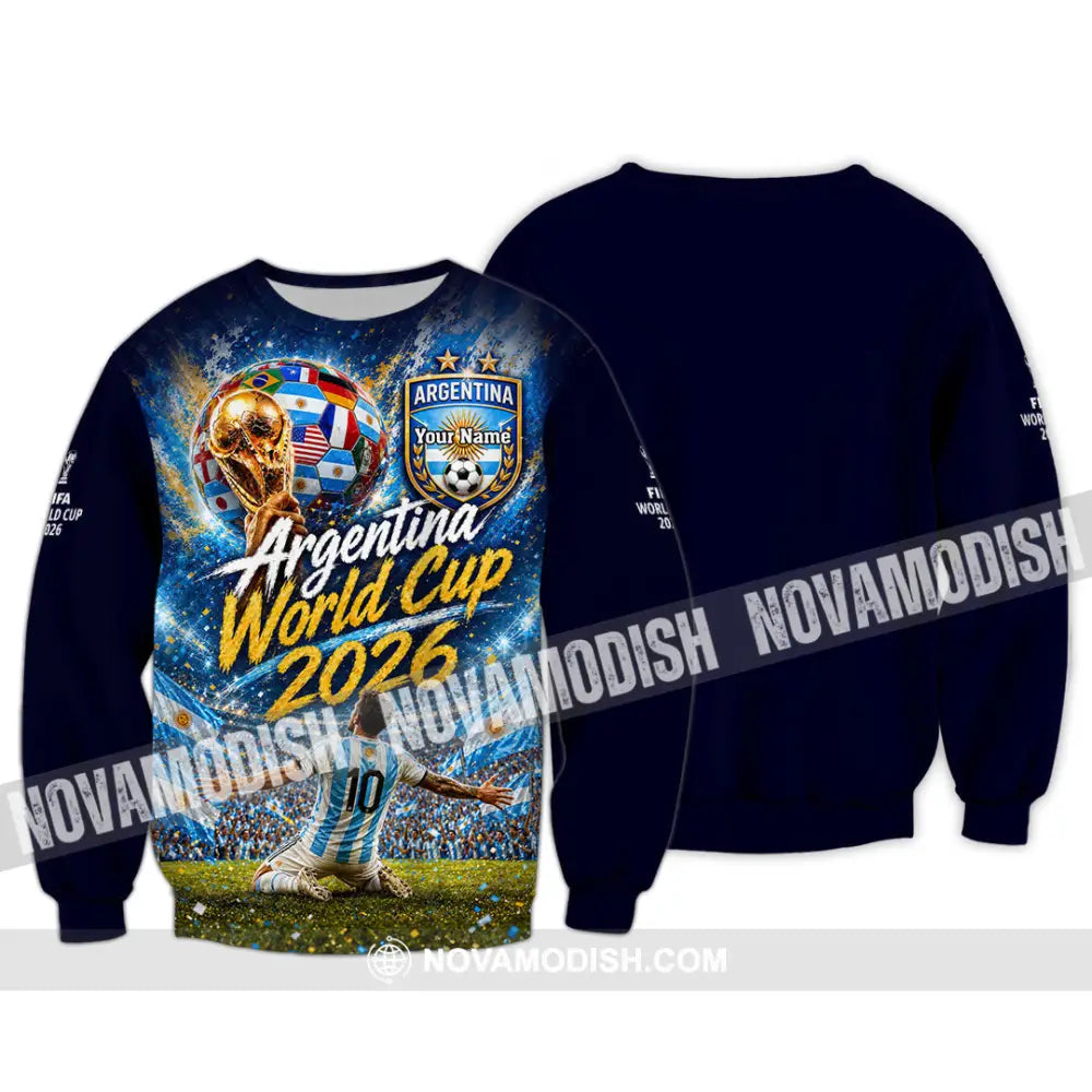 Unisex Shirt - Custom Argentina World Cup 2026 Shirt - Long Sleeve / S - T-shirt