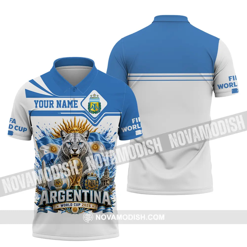 Unisex Shirt - Custom Argentina World Cup 2026 Shirt - Polo Shirt / S - T-shirt